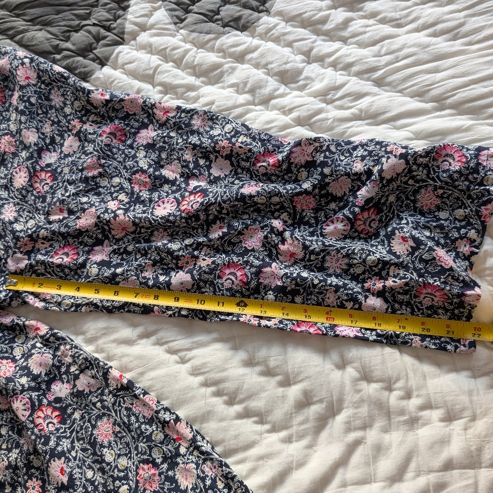 NWT LOFT Floral Wide Leg Cropped Tank Jumpsuit / Romper - Picture 6 of 7